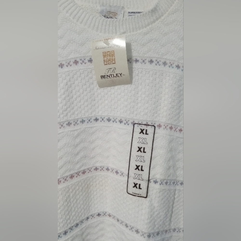 White Women's Crew Neck Sweater - Picture 2 of 6